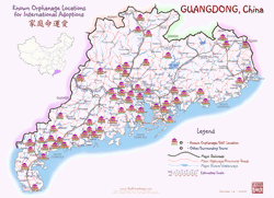 Guangdong orphanage location map