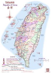 Taiwna detailed map