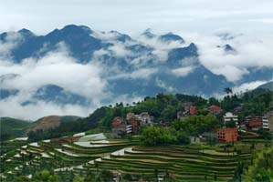 Photo of village in Zhejiang province