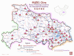 Hubei orphanage location map