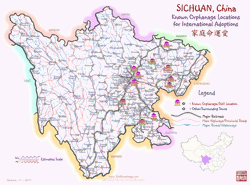 Sichuan orphanage location map